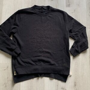 Sean John Raised Lion Applique Sweatshirt XL black side zippers 3D‎